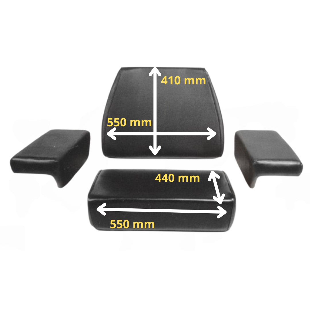 Imbottitura sedile completa per trattori Fiat con seduta, schienale e braccioli. Ricambio ergonomico e resistente 80C 100C 120C 90C FL14B FL10B.