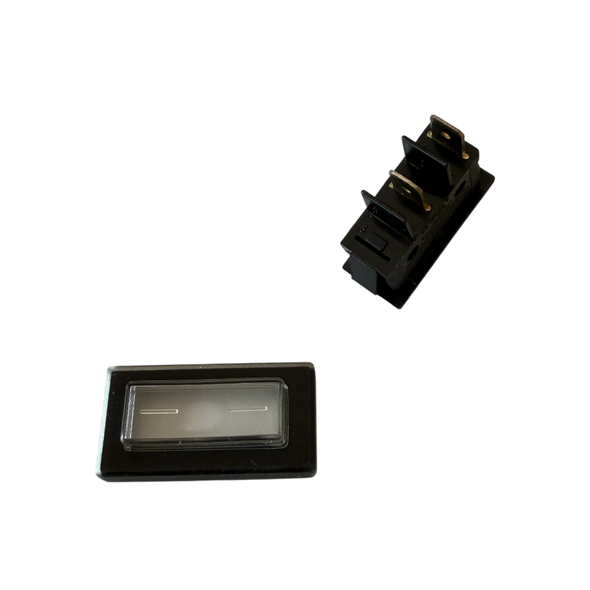 Interruttore pulsante unipolare accensione originale Zanon 5444021 per Karbonium Evo 33V, Olivar 33V e Murcielago 33V. Completo di protezione in gomma.