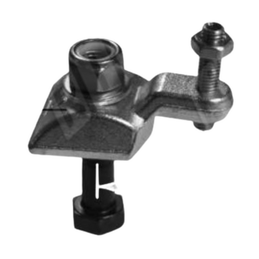 Kit fermadente mezzotondo regolabile per girello voltafieno. Applicazioni: Deutz-Fahr 0656 5744 Imp. su Morra KH 3.52 Super, KH 3.55 Super Imp. su PZ 0656.5744