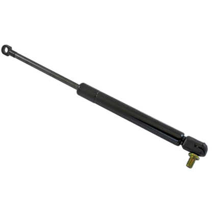Molla a gas 200 N da 300 mm per trattori e macchine agricole. Pistoncino universale con snodo e occhiello Ø8 mm, ideale per vetri, cofani e portiere.