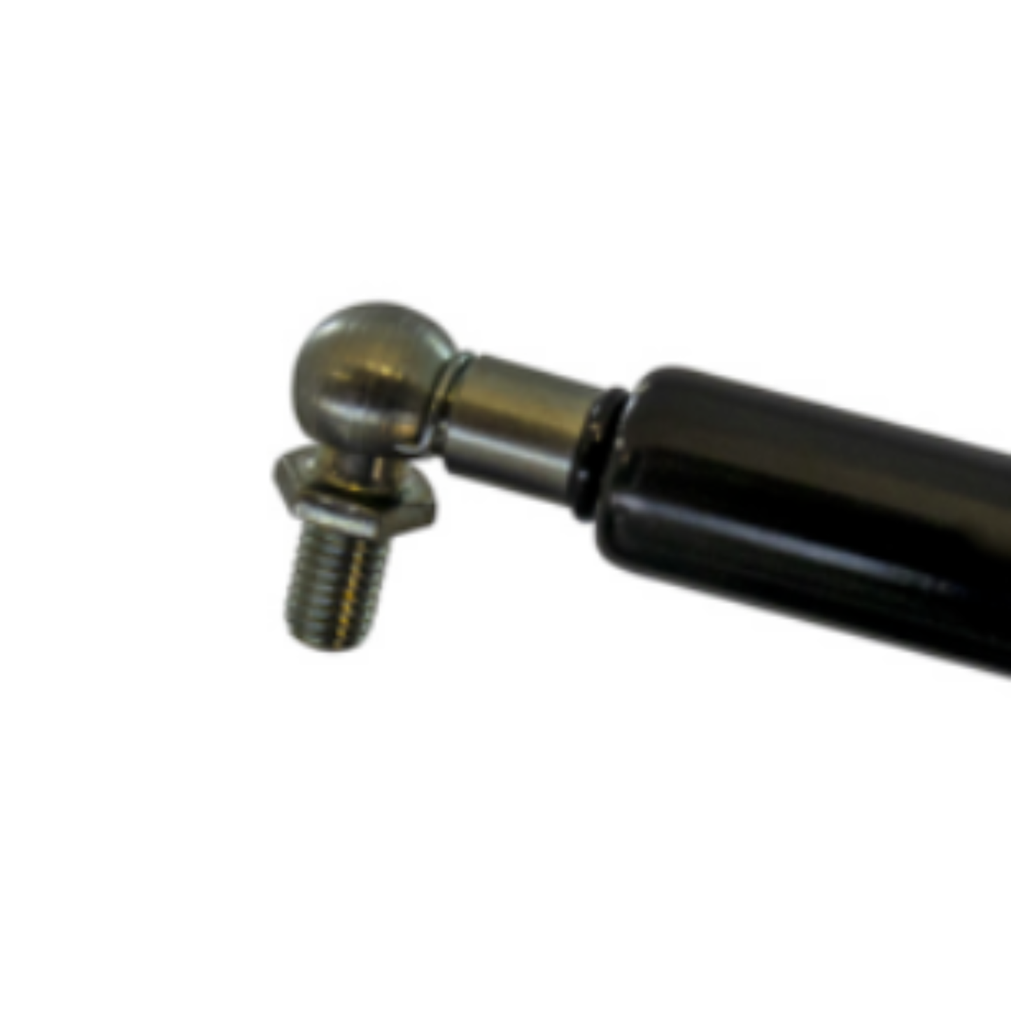 Molla a gas 100 N da 400 mm per sportelli laterali cabina Brieda. Pistoncino con sfere metalliche Ø10 mm M8x14, resistente e affidabile.