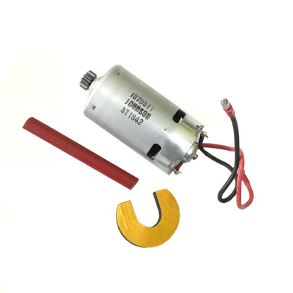 Motore elettrico completo 33V originale Zanon 33V cod. 3250027 per Karbonium Evo e Olivar 33V, completo di pignone dentato a 10 denti e spugnetta adesiva.