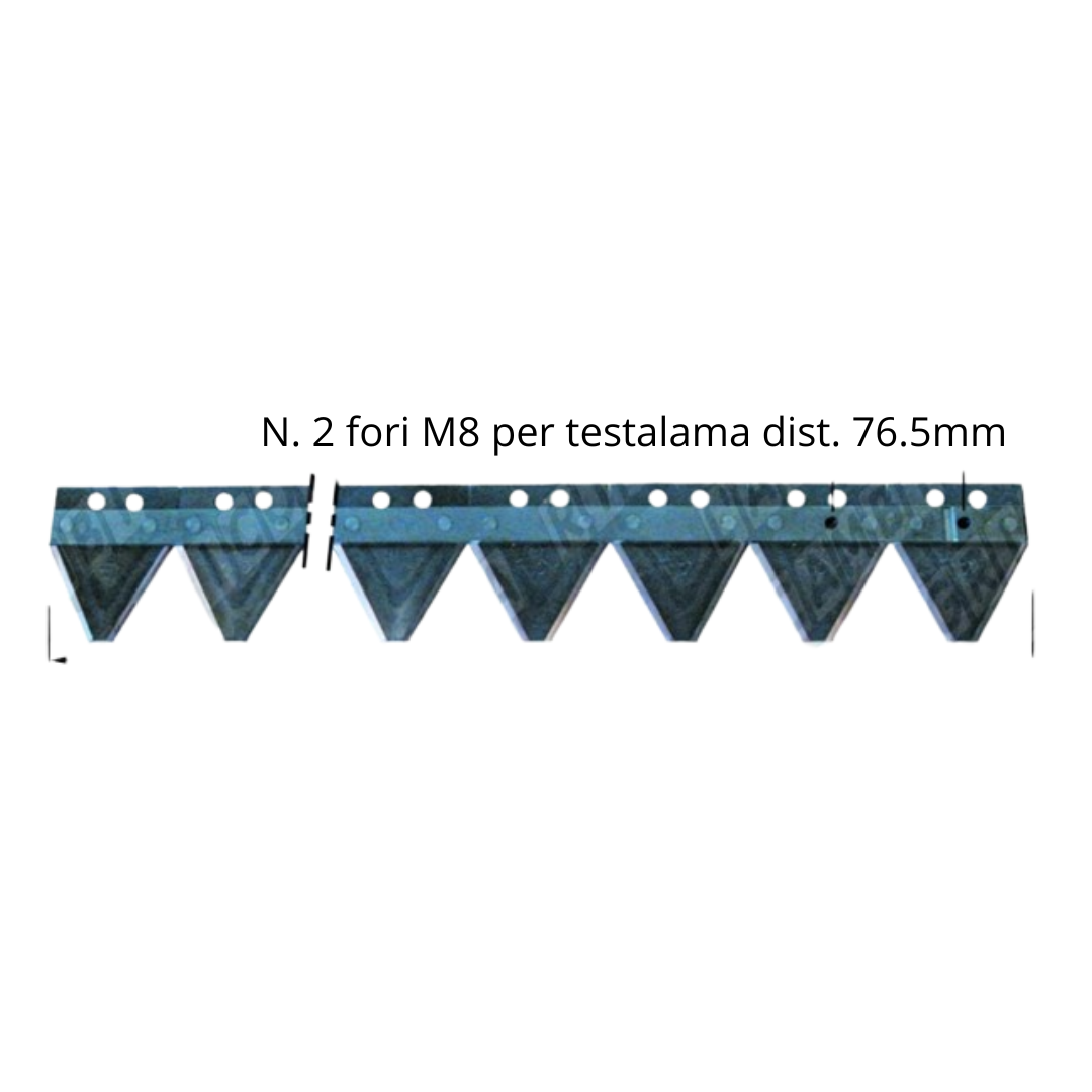 Lama 24 sezioni rigate per barra falciante BCS DUPLEX