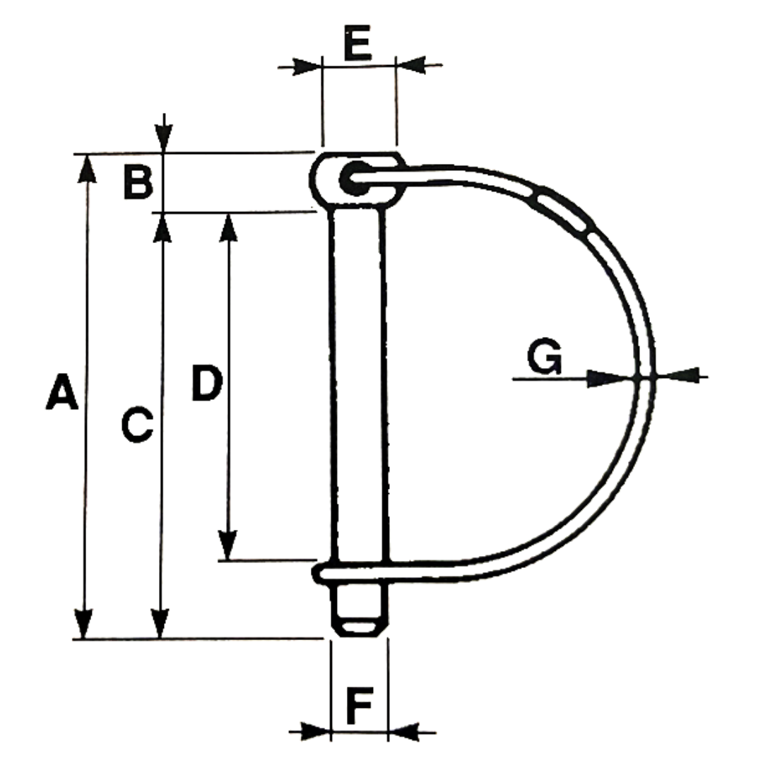 Spinotto-coppiglia Ø12X90MM - MIN. 10 PEZZI