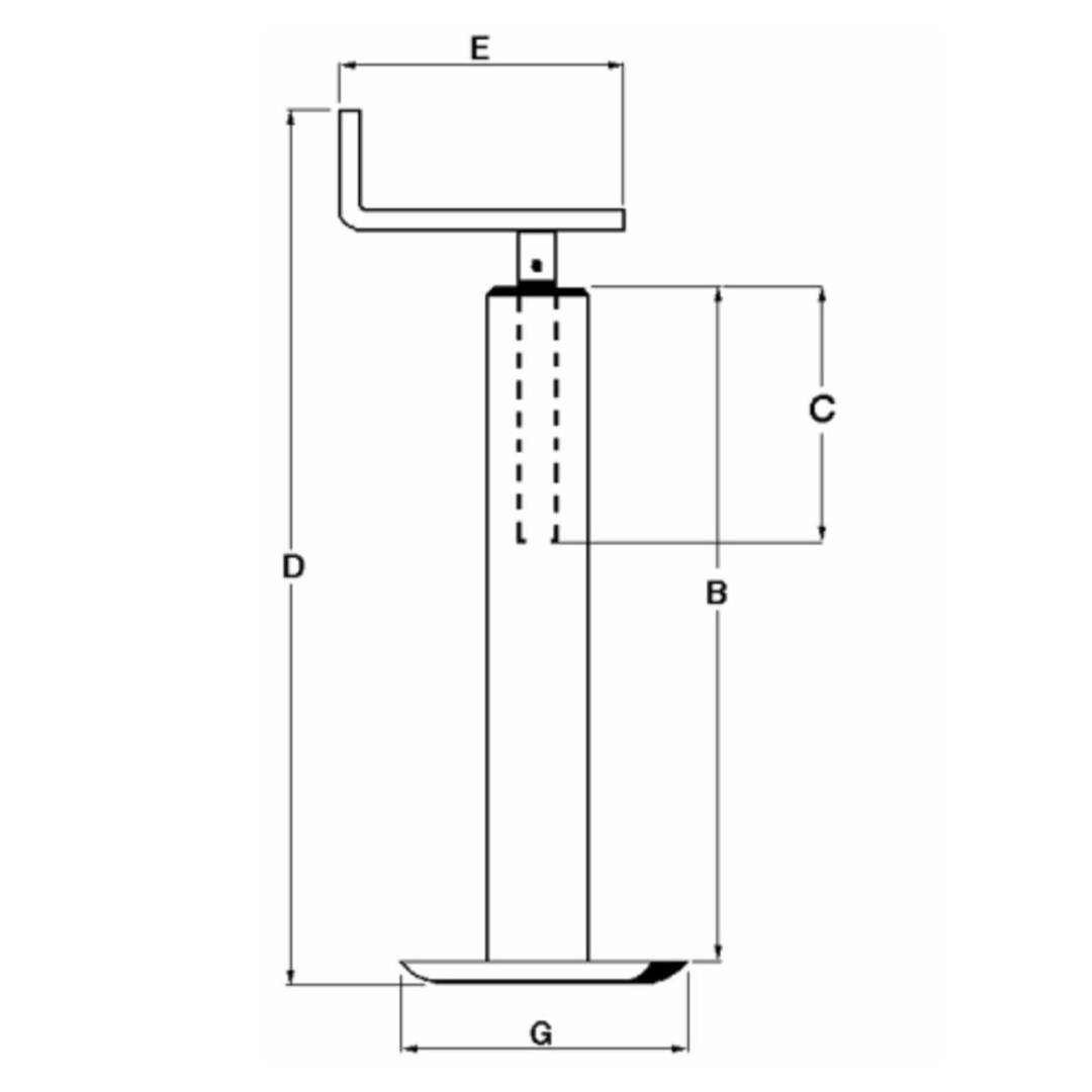 Servotimone con manovella SIMOL 70x700 Portata 1000kg