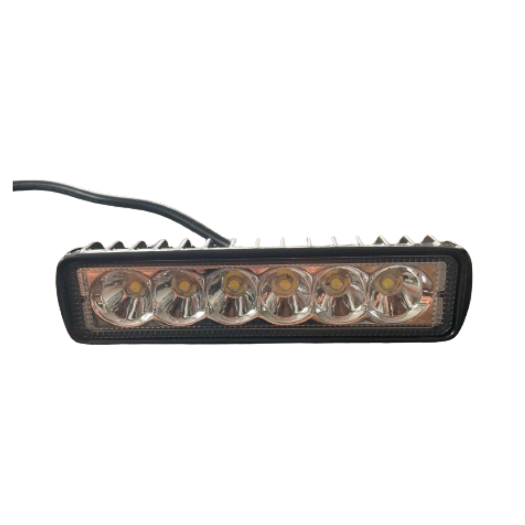 Faro da lavoro rettangolare a LED 12-30V, 18W, 6 LED - striscia LED ampio raggio e luminosità