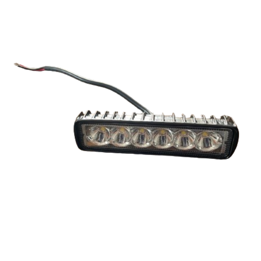 Faro da lavoro rettangolare a LED 12-30V, 18W, 6 LED - striscia LED ampio raggio e luminosità