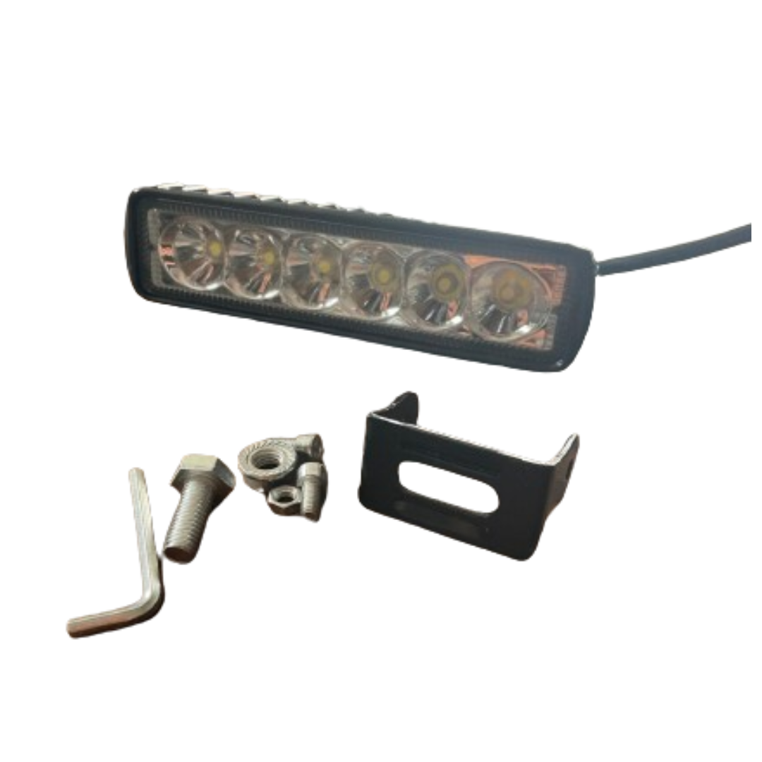 Faro Da Lavoro Rettangolare A LED 12-30V, 18W, 6 LED - Striscia - Foto 5