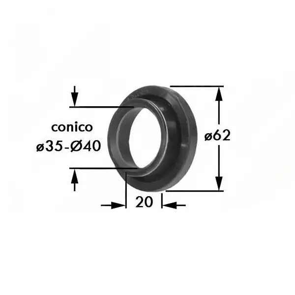 Paraolio scatola oscillante BCS 622 35x62x20 mm doppio labbro antipolvere. Ricambio resistente per motofalciatrice e falciatrice BCS con alta tenuta olio.