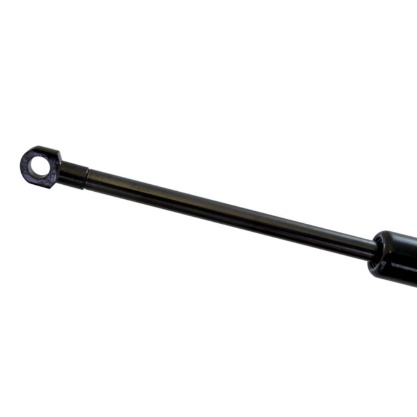 Molla a gas 200 N da 300 mm per trattori e macchine agricole. Pistoncino universale con snodo e occhiello Ø8 mm, ideale per vetri, cofani e portiere.