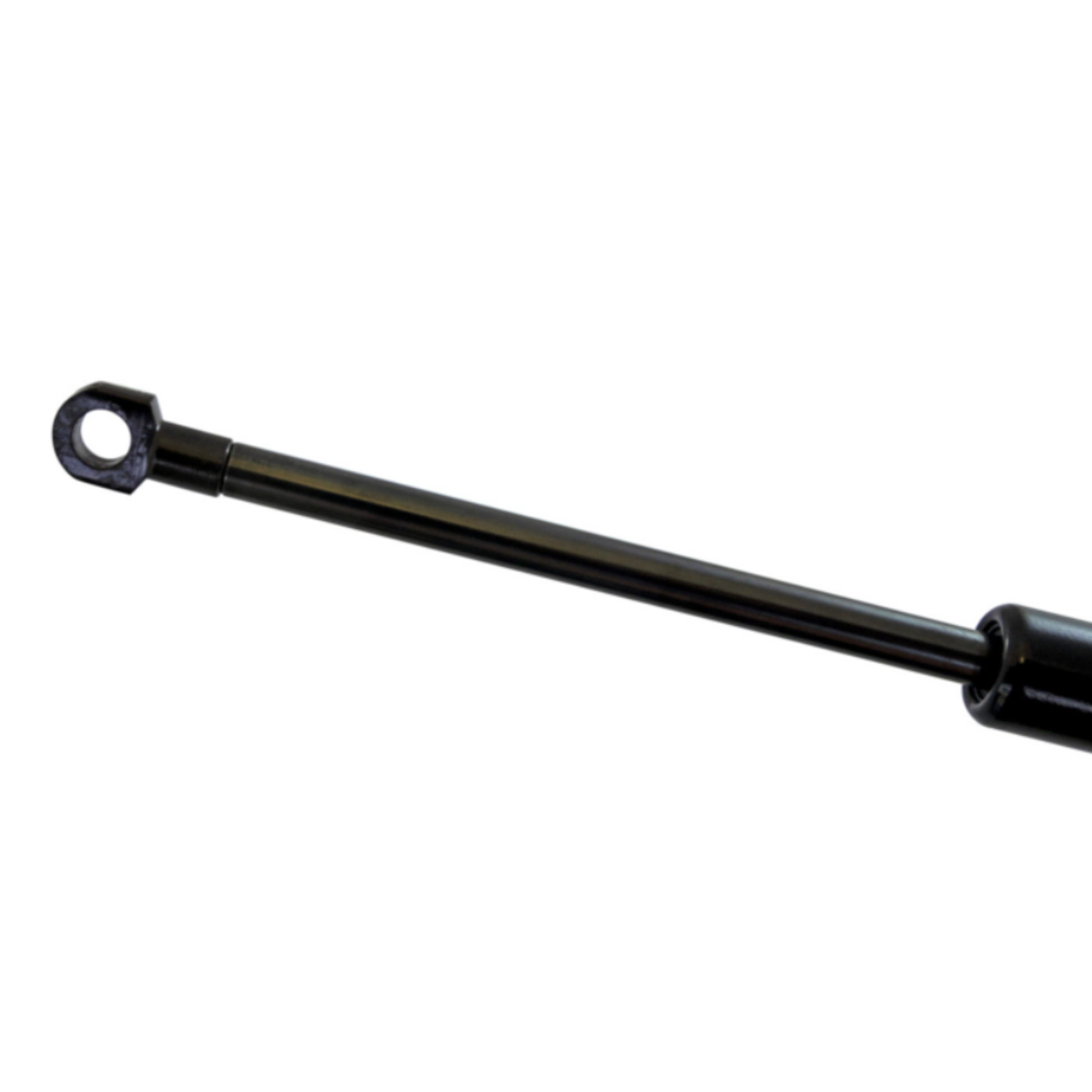 Molla a gas 200 N da 300 mm per trattori e macchine agricole. Pistoncino universale con snodo e occhiello Ø8 mm, ideale per vetri, cofani e portiere.