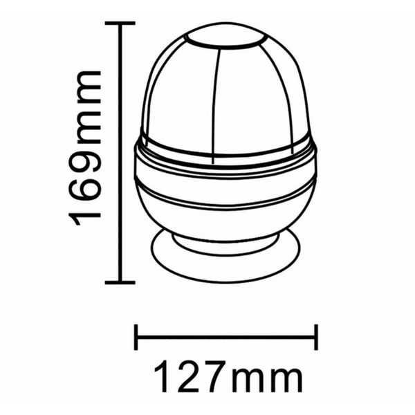 Lampeggiante 12V 55W base magnetica