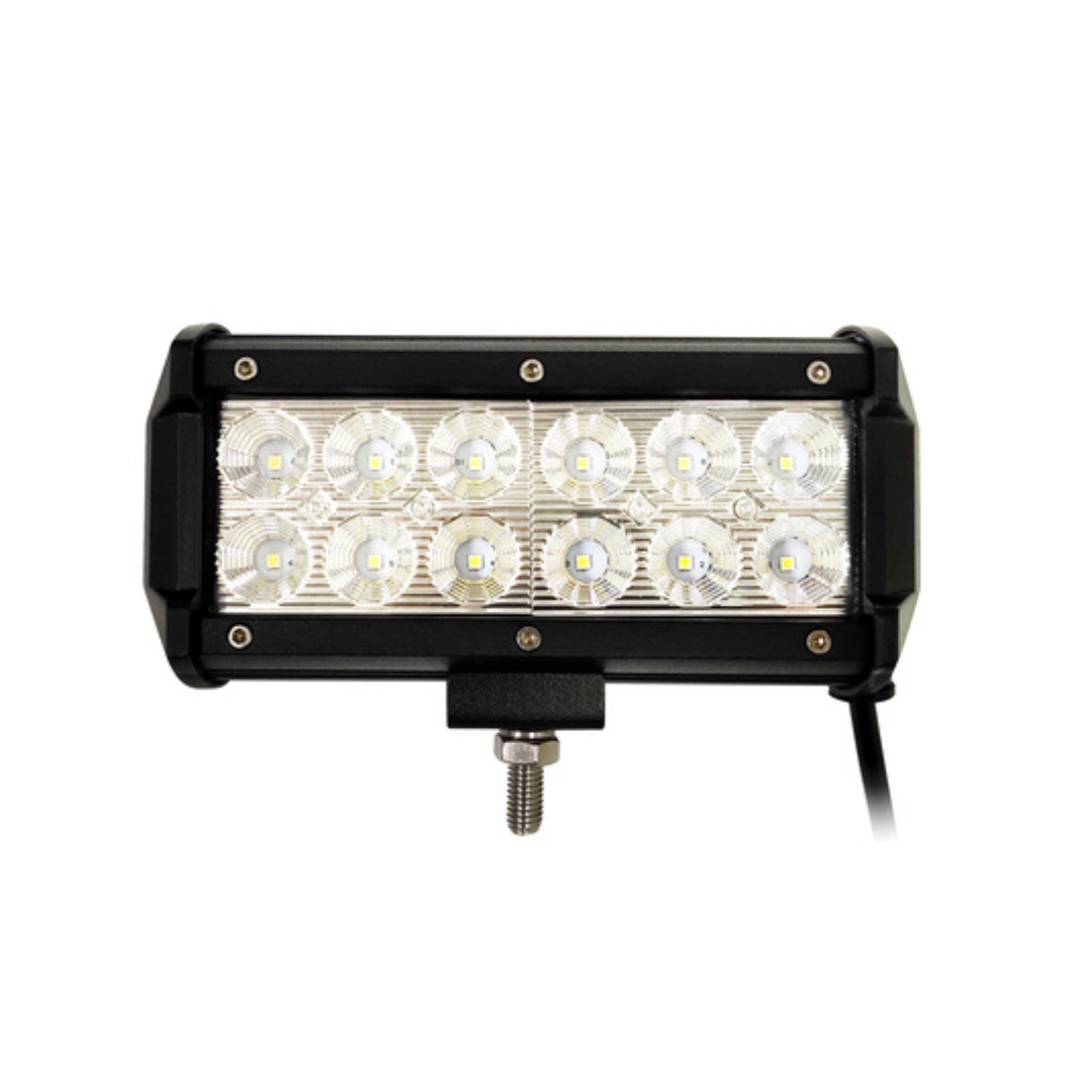Barra a led (faro lavoro rettangolare) anteriore e posteriore 10-30V, 36W, 3240LM, 12 LED, Raggio ampio/largo