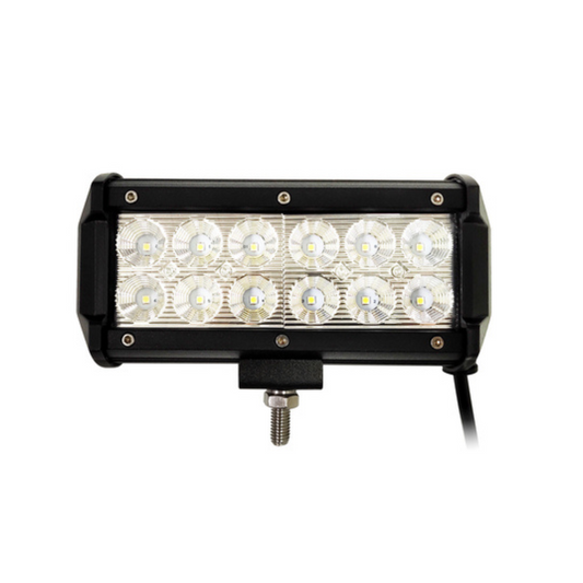 Barra a led (faro lavoro rettangolare) anteriore e posteriore 10-30V, 36W, 3240LM, 12 LED, Raggio ampio/largo