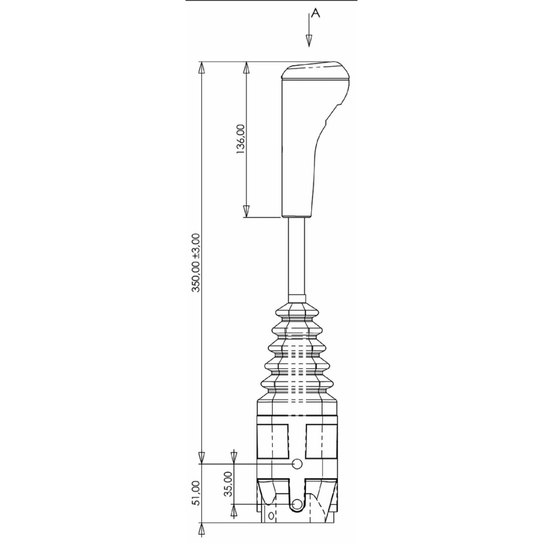 Leva telecomando a cloche per cavi ad occhio - JOYSTICK