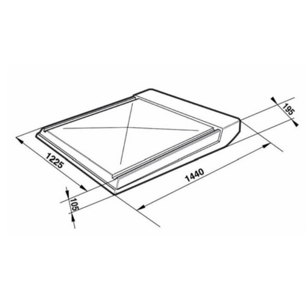 TETTUCCIO PARAPIOGGIA UNIVERSALE 140X120MM