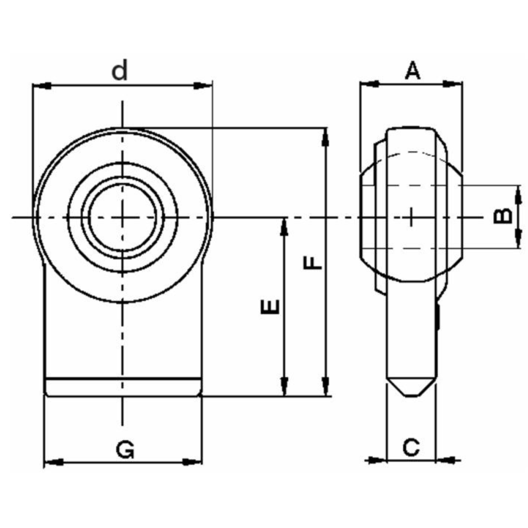 Supporto rotula sferica I cat. con Ø 26mm testa Ø 76mm e interasse 50mm - per barra flex FIAT