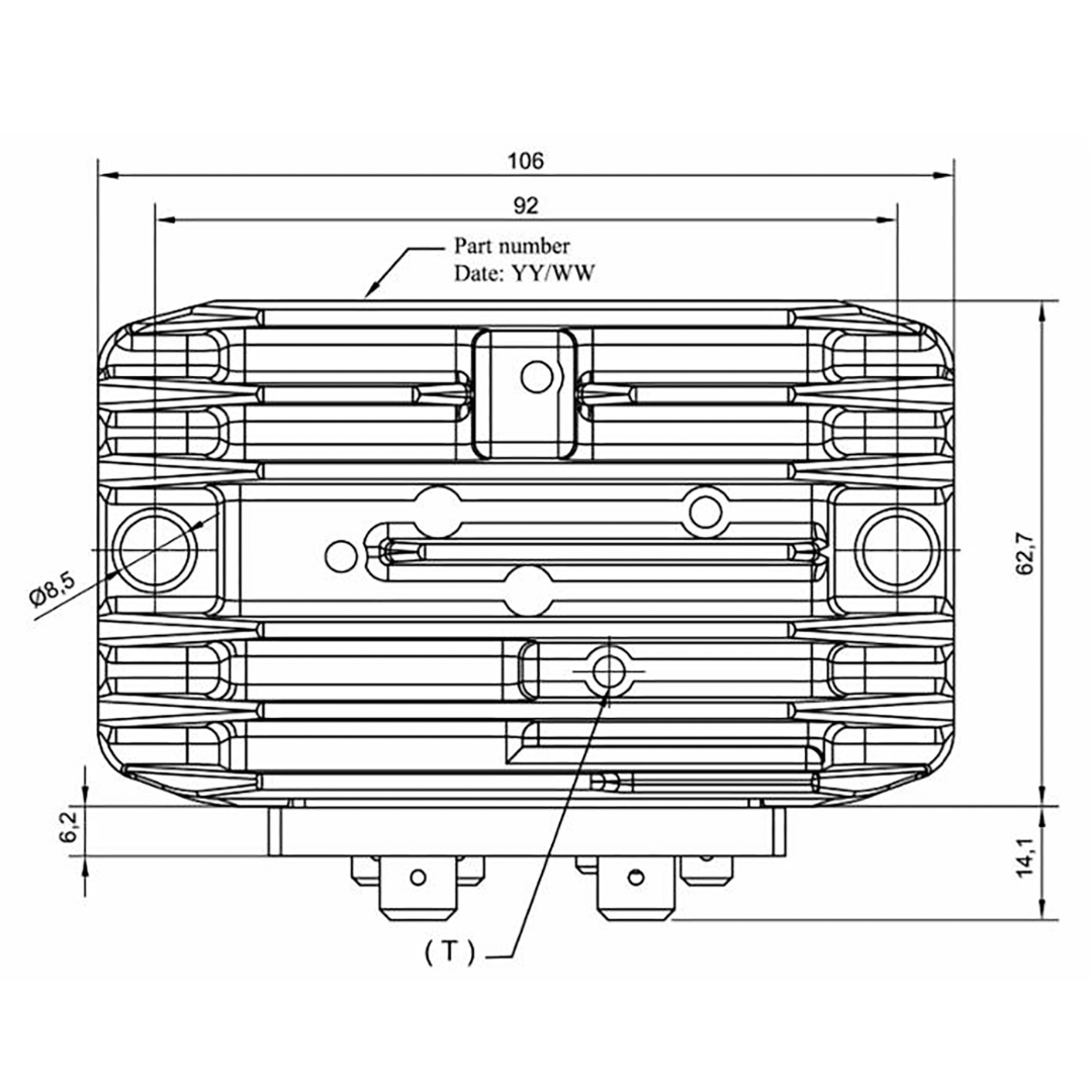 Regolatore di tensione controfase per trattore da 12V compatibile con motori diesel Acme - Ducati - Slanzi - Ruggerini -Lombardini