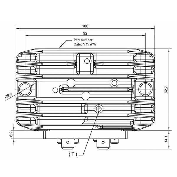 Regolatore di tensione controfase per trattore da 12V compatibile con motori diesel Acme - Ducati - Slanzi - Ruggerini -Lombardini