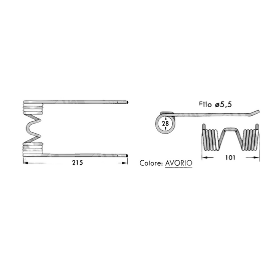 Dente/Molla per raccoglitore pressa/rotopressa SAIMM AGRIFULL