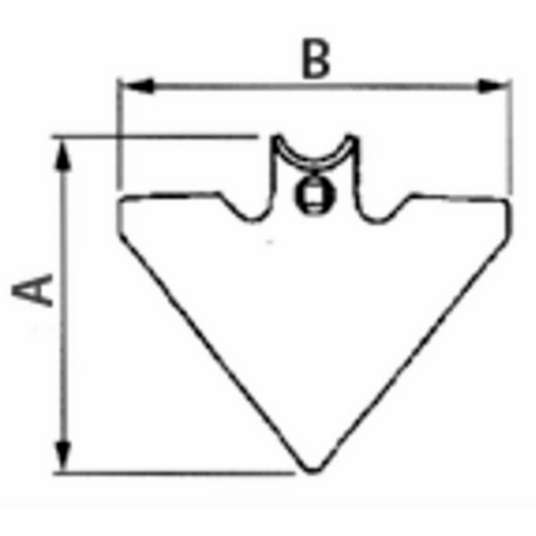 Vomerina triangolare 105x4mm per molla flex