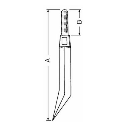 Dente per erpice lunghezza 305mm tipo 6
