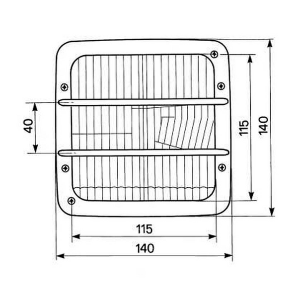 Fanale - Proiettore per trattore dx/sx 140x140mm adattabile a Same Deutz-Fahr. Lampadine incluse.