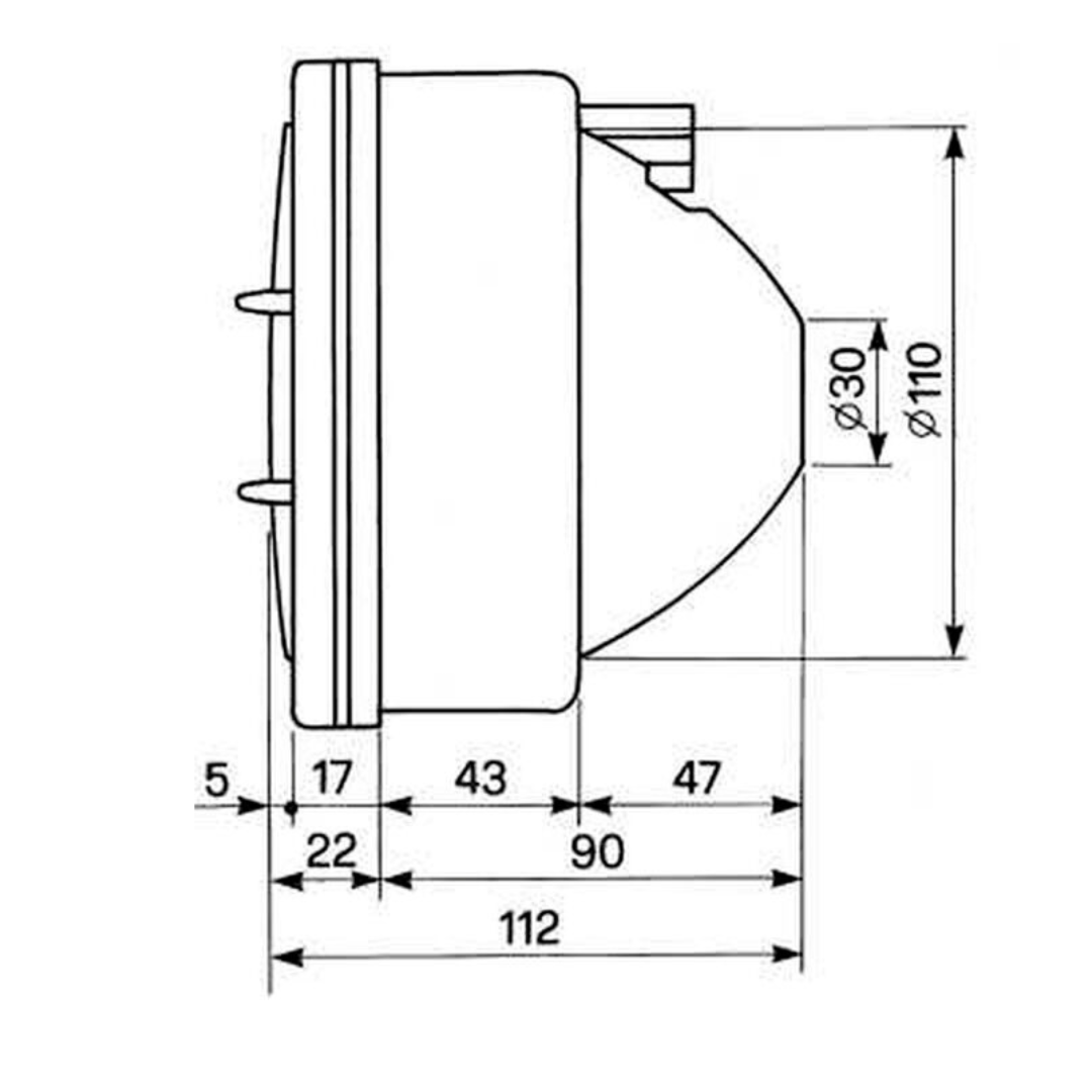 Fanale - Proiettore per trattore dx/sx 140x140mm adattabile a Same Deutz-Fahr. Lampadine incluse.