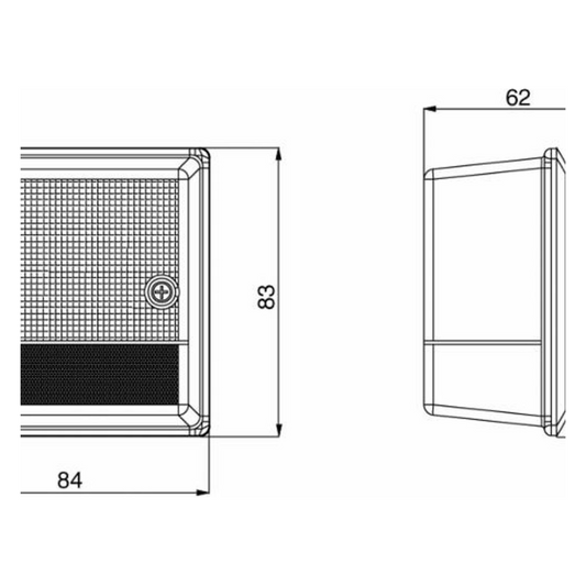 Fanale anteriore dx-sx di direzione e posizione 84x83mm Lampadine incluse.