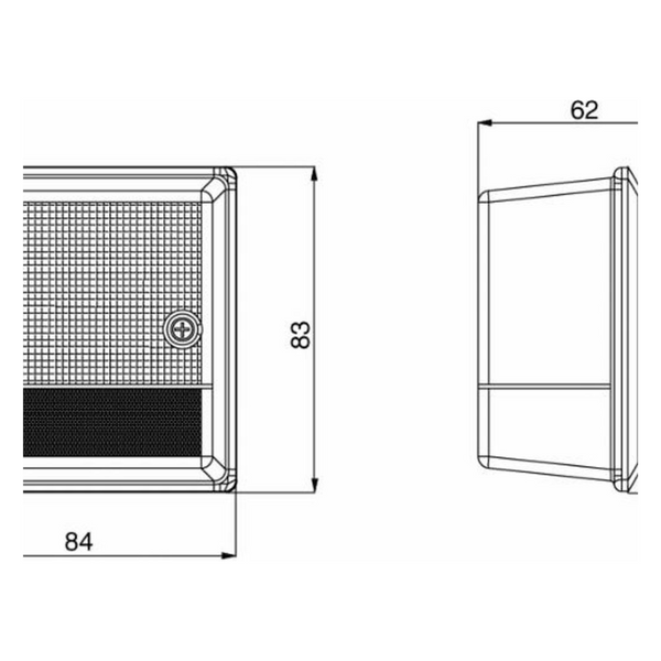 Fanale anteriore dx-sx di direzione e posizione 84x83mm Lampadine incluse.