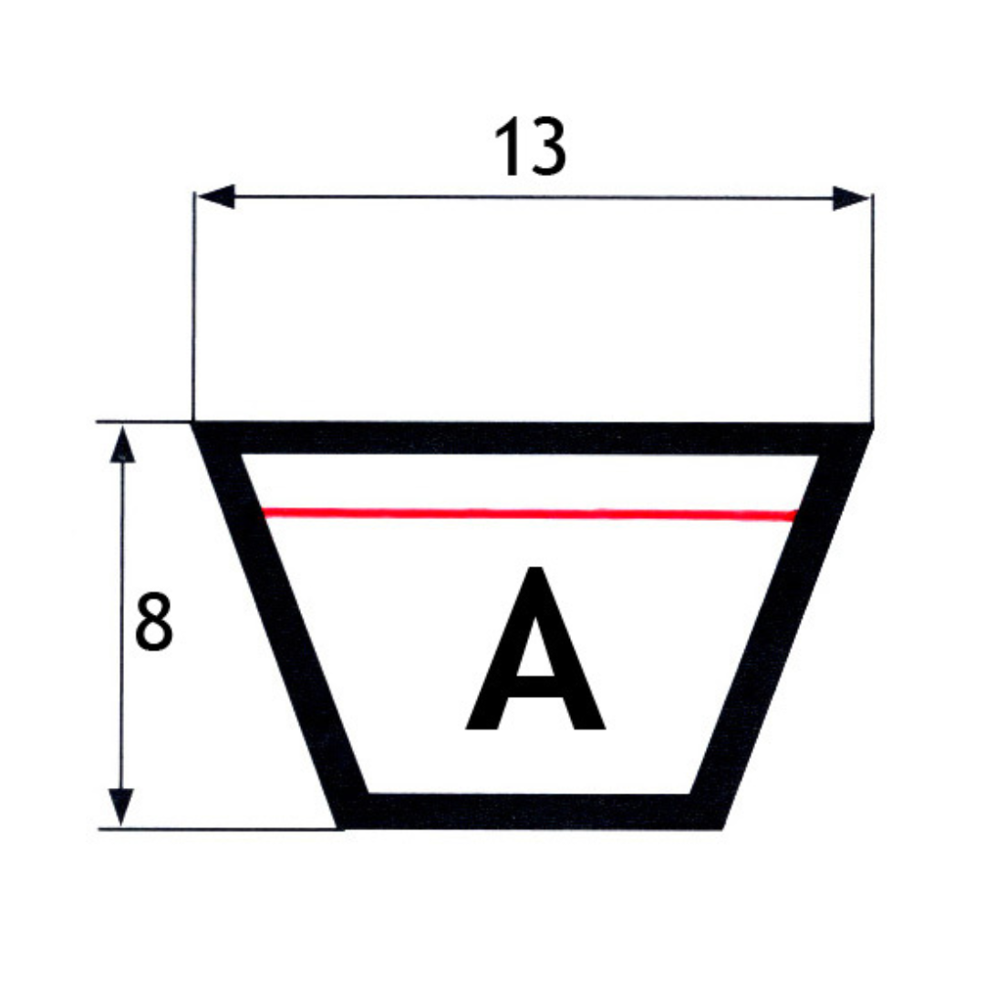 Cinghia Trapezoidale A 58 - 13X8X1475