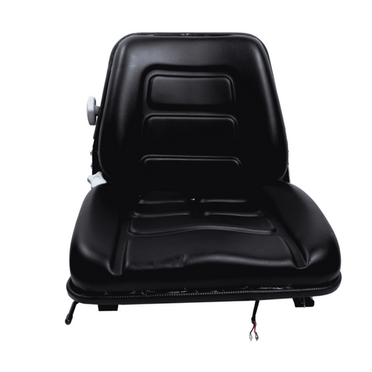 Sedile MUL in Sky Nero con sospensione meccanica integrata e Microswitch - per trattori cingolati FIAT 55-65 60-65 70-65 80-65 55-75 - 60-75 - 70-75 - 80-75 55-85 60-85 62-85 72-85 82-85 88-85, New Holland TK