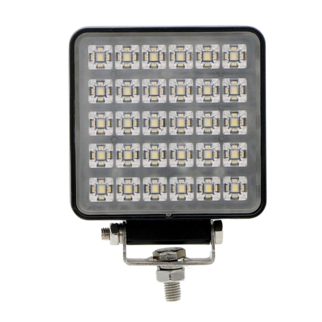 Faro da lavoro quadrato a LED 10-30V, 26,3W, 3800LM, 30 LED, raggio ampio/largo - CON INTERRUTTORE