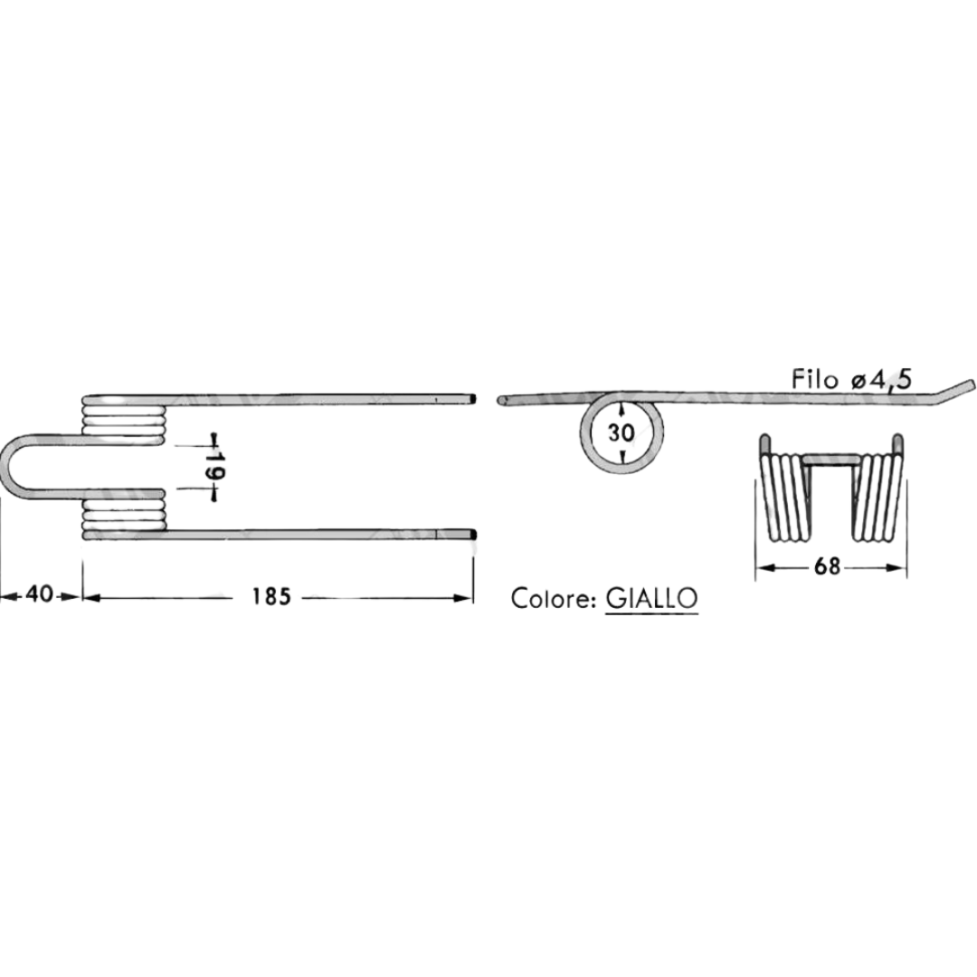 Dente/Molla per raccoglitore pressa/rotopressa NEW HOLLAND - MIN. 10 PEZZI