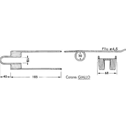 Dente/Molla per raccoglitore pressa/rotopressa NEW HOLLAND