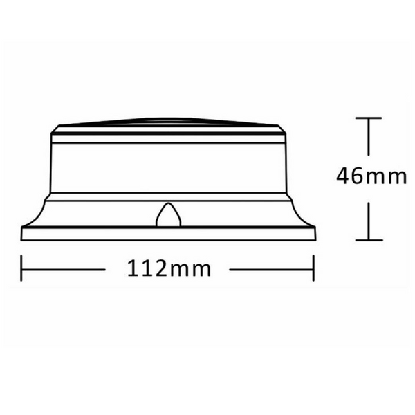 Lampeggiante/Girofaro a 18 LED 12-24V a base piana