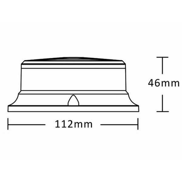 Lampeggiante/Girofaro a 18 LED 12-24V a base magnetica