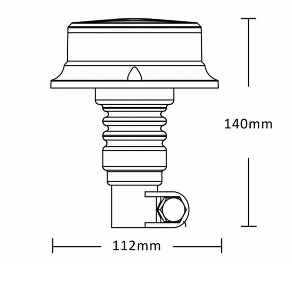 Lampeggiante/Girofaro a 18 LED 12-24V base flessibile