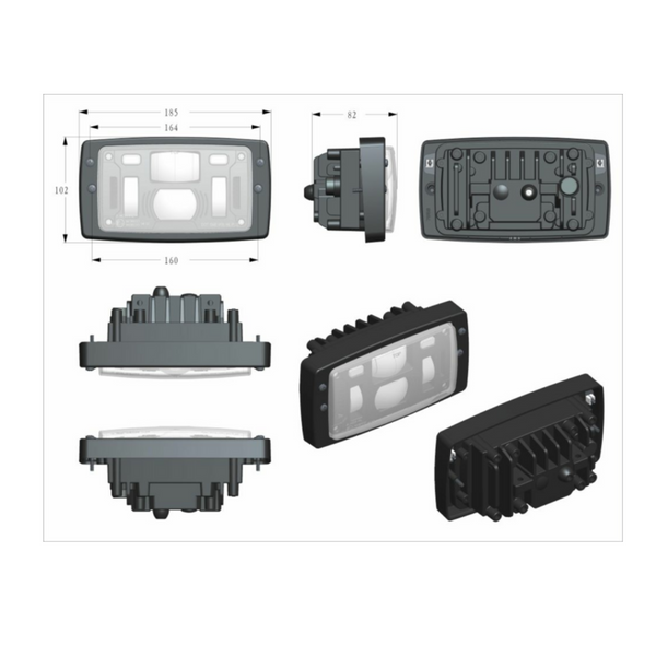 Proiettore Fanale anteriore a LED compatibile con Massey Ferguson, Case-IH, John Deere, Fendt