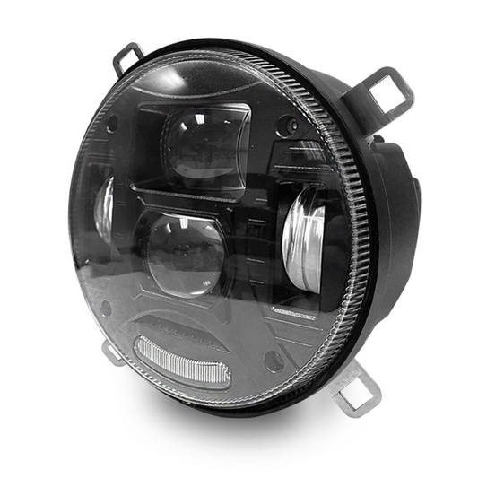 Proiettore LED 12-24V per trattori New Holland, John Deere, Fiat, Massey Ferguson, Lamborghini e AGCO. Abbagliante, anabbagliante e posizione, IP69K, omologato ECE