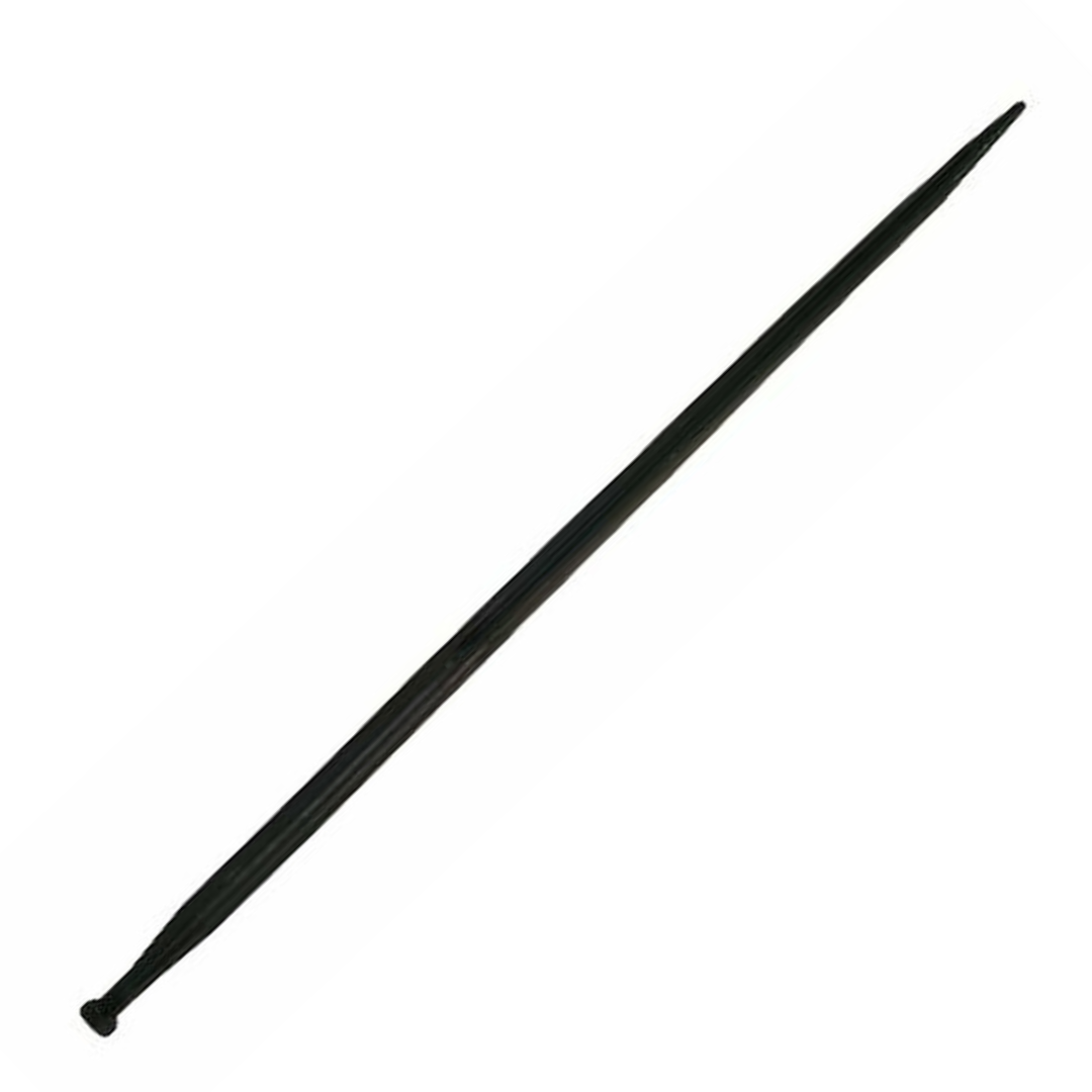 Punta per trasporto balloni di paglia e fieno, diametro 36 mm e lunghezza 1100 mm. Robusta e resistente, garantisce sicurezza e stabilità. SHW – Made in Germany.
