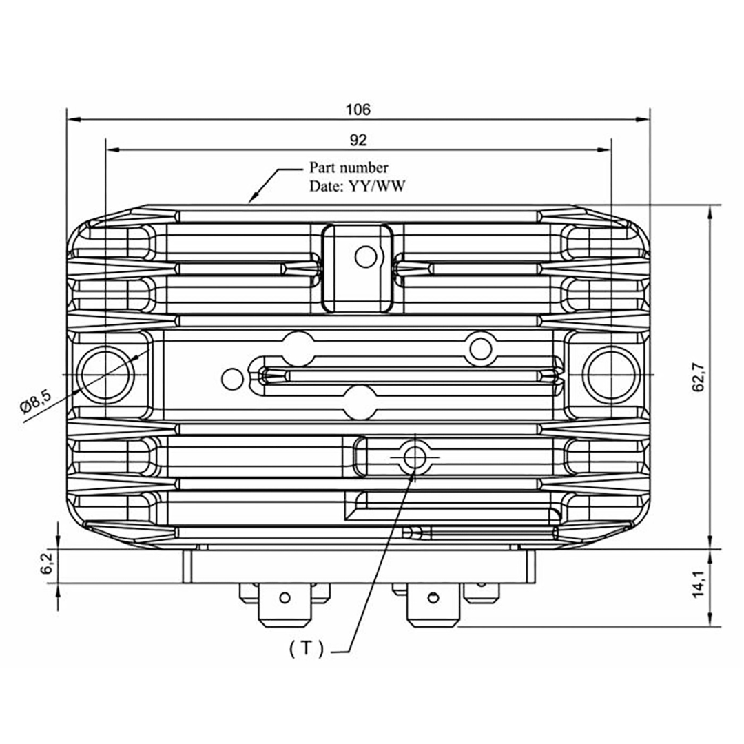 Regolatore di tensione controfase compatibile Lombardini, Ruggerini, Slanzi. Protegge l'impianto elettrico e garantisce una ricarica stabile della batteria