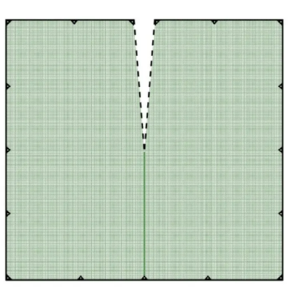 Rete olive 6x6 m antispina da 85 g/m² con spacco centrale. Modello Stars occhiellata, trattamento UV: robusta e resistente. Ideale per olive, noci e pistacchi. 