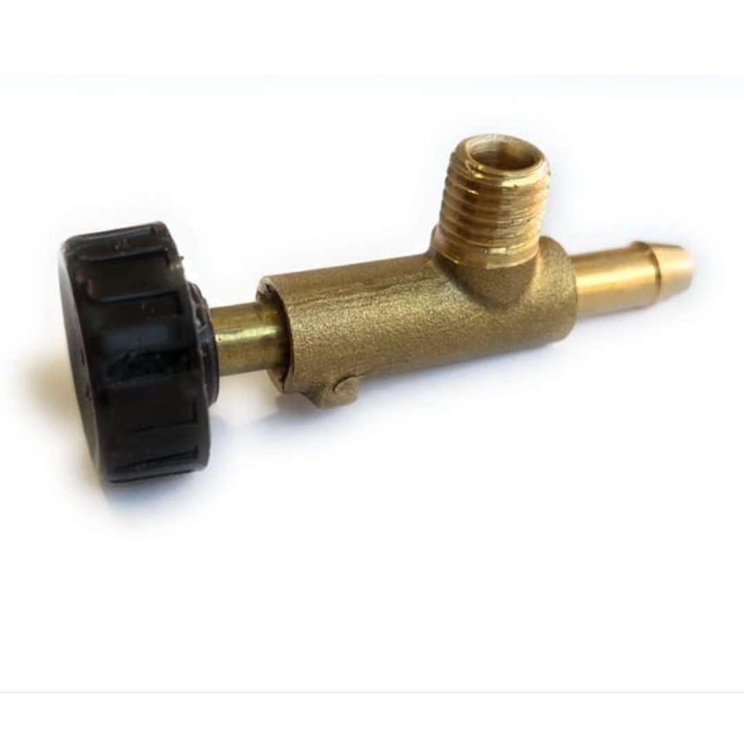 Rubinetto gasolio adattabile per trattori Fiat Nastro Oro 640 605C 555C. Codici originali 576071 ecc. Diametro 8 mm, ricambio resistente e facile da installare.