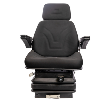 Sedile TOP tessuto nero molleggio PNEUMATICO trattori Fiat 100/90 110/90 F100 F130 WINNER, New Holland, Same