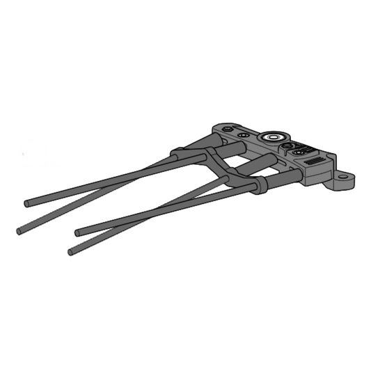 Settore destro completo di bacchette originale Zanon 2050523 per abbacchiatori elettrici Albatros F 33V, Albatros 33V, Telescopic e Karbonium Gold 33V.
