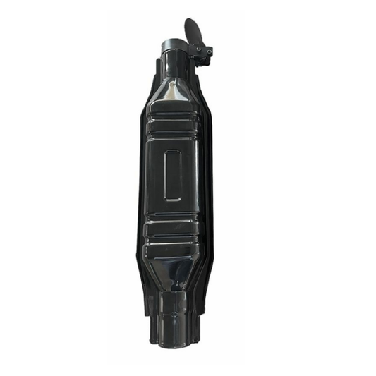 Silenziatore corto marmitta Ø46 mm con parapioggia per trattori Fiat, adattabile CNH 580710 Made in Italy resistente e facile da installare 300 350 355 455 500