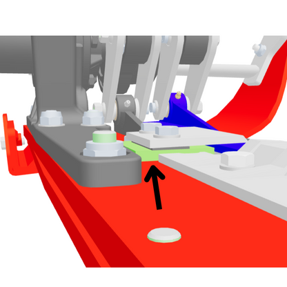 Spessore guida interna superiore per barra falciante Enorossi mod. BFT, BFS 210 , BFF. Ricambio originale di alta qualità per prestazioni affidabili.