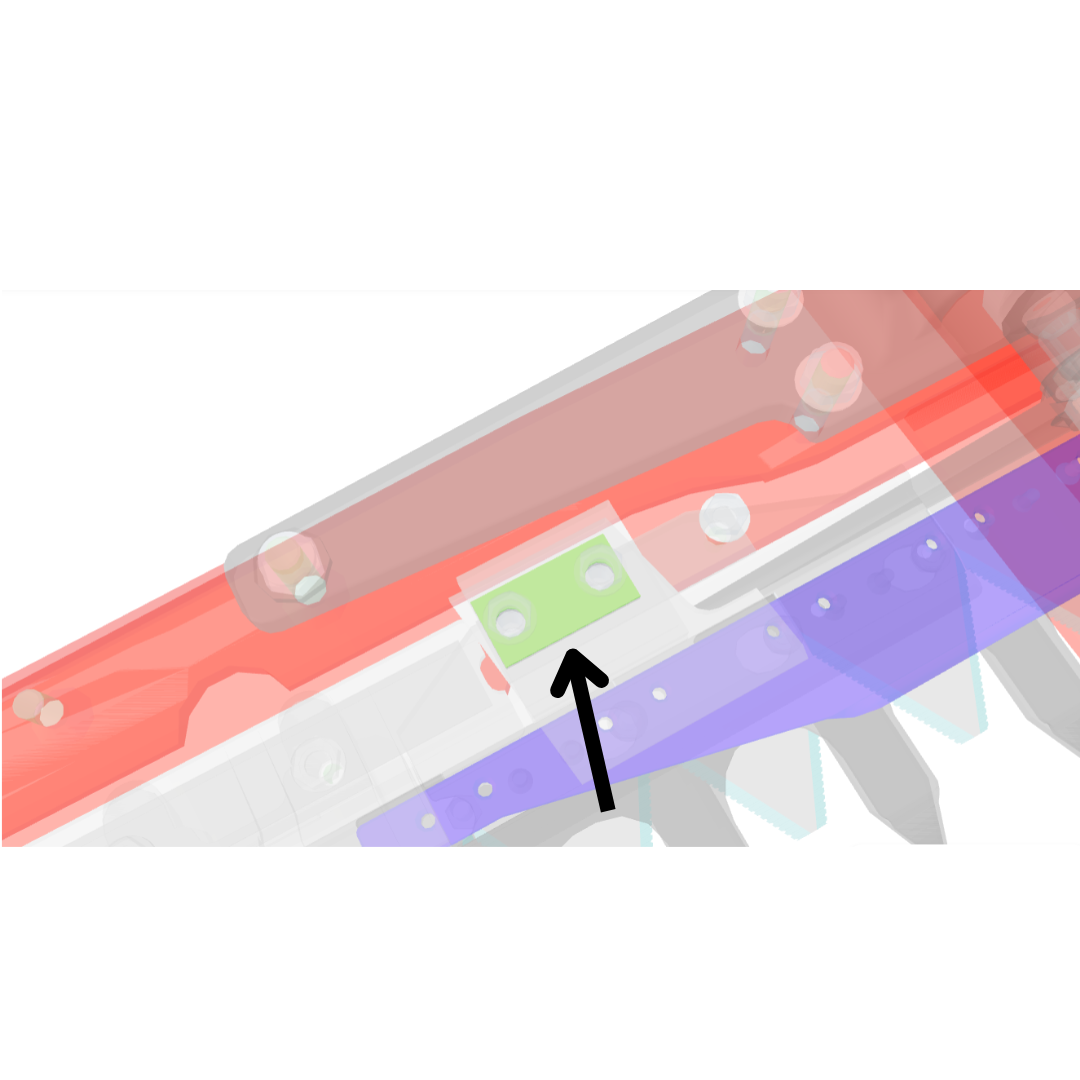 Spessore guidalama inferiore per barra falciante ENOROSSI. Compatibile con modelli BFT 135–150, BFS 165–270 e BFF 270. Ricambio affidabile e preciso.
