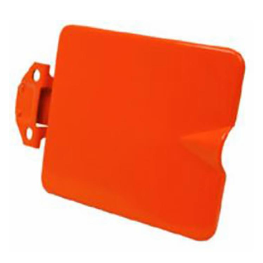 Sportello serbatoio carburante arancio per trattori Fiat Serie Oro. Ricambio resistente e adattabile a modelli 640, 600, 500, 540, 480, 505C, 605C, 480, 450